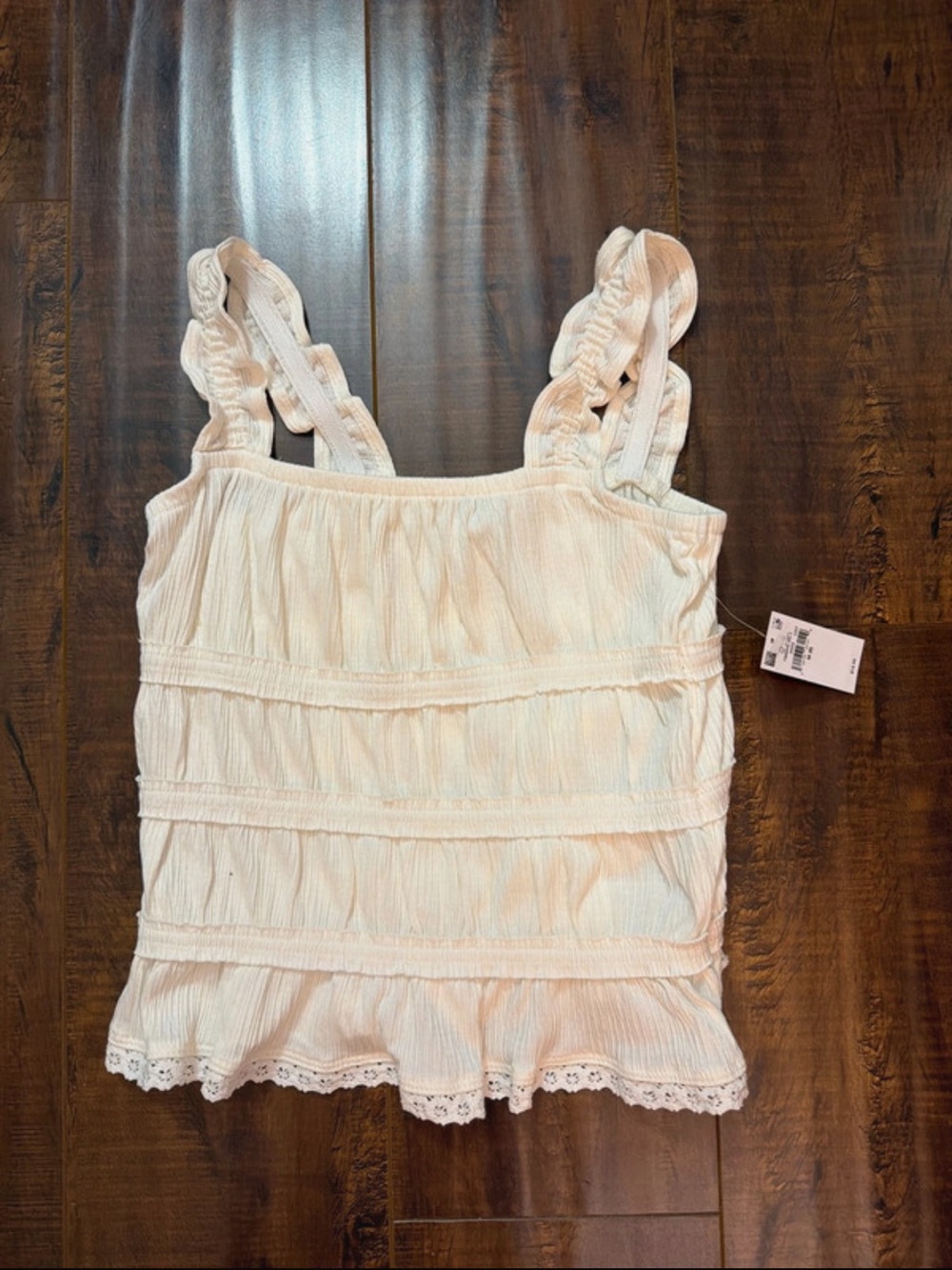 Old Navy white Ruffle Strap Tank Top